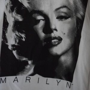 White Long sleeve Marilyn Monroe Shirt